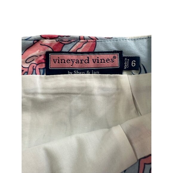 Vineyard Vines Blue and Pink Lobster Print Skirt - Picture 6 of 6